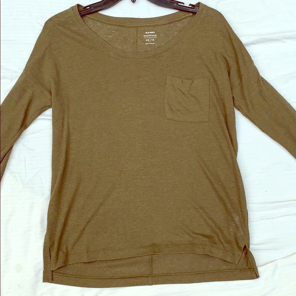 Old Navy Green Boyfriend Long Sleeve